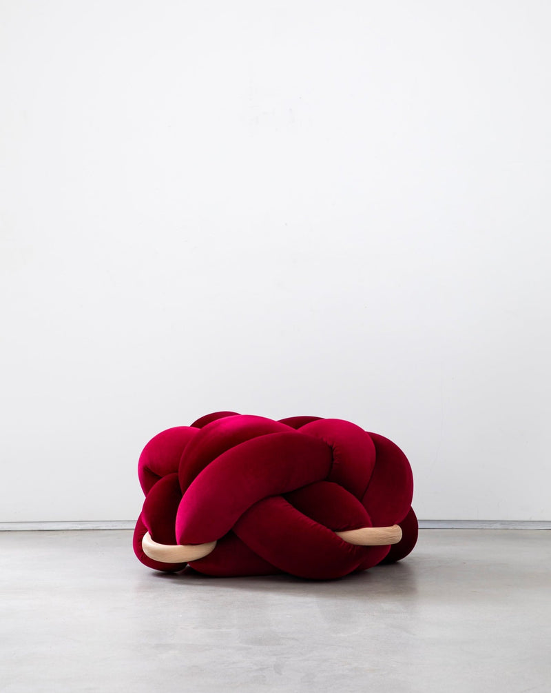 (L) Hot Cherry Knot Floor Cushion