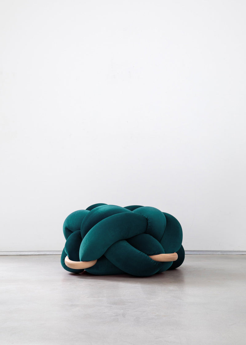 (L) Petrol Knot Ottoman
