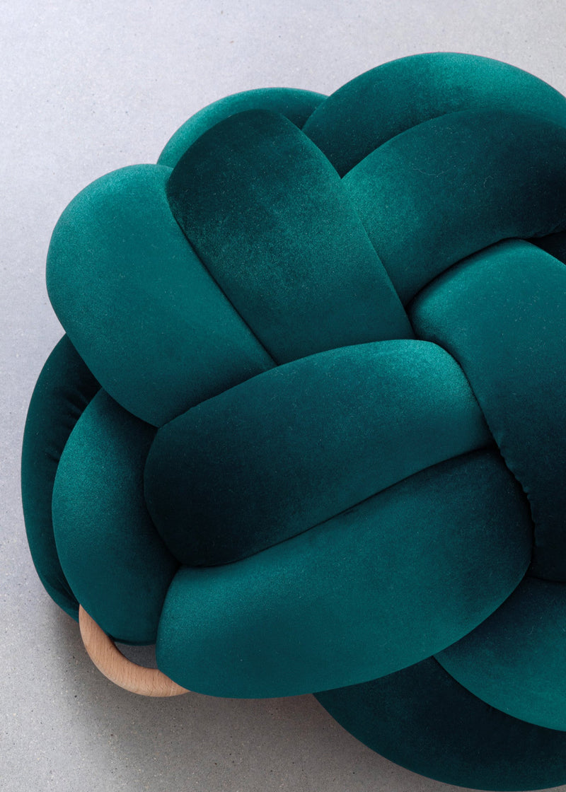 (L) Petrol Knot Ottoman