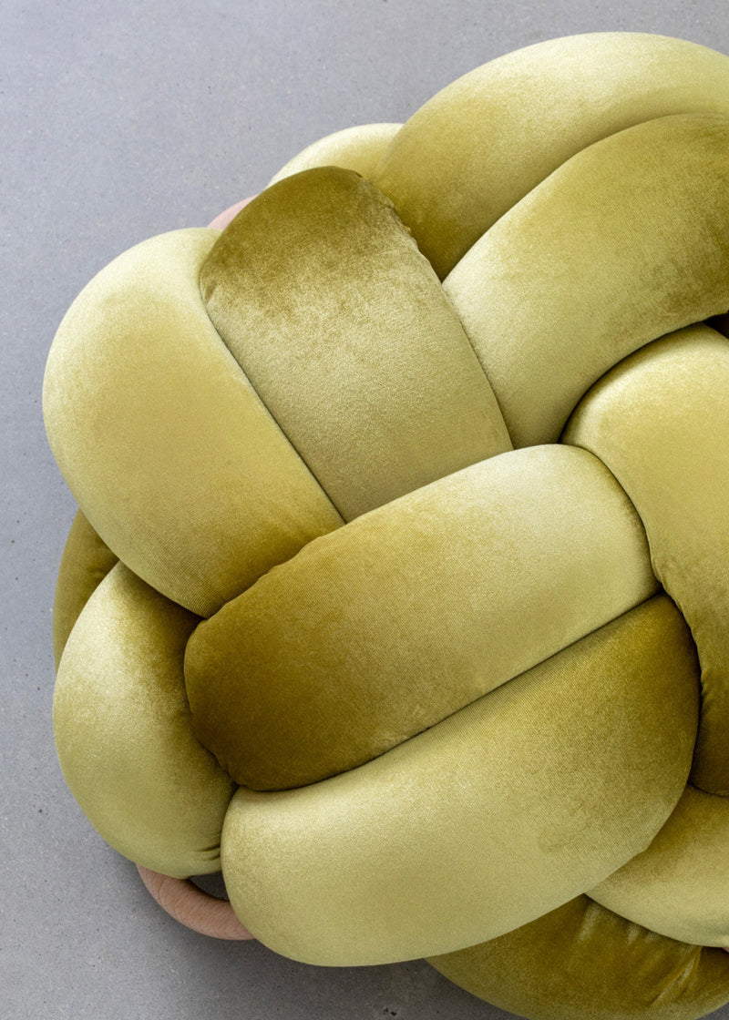 (L) Citron Knot Ottoman