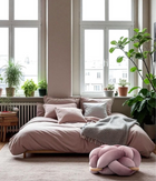 (L) Mauve Knot Ottoman