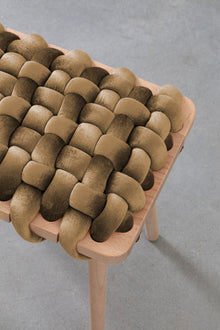 Truffle Velvet Woven Bench