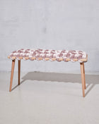 Blush Pink Velvet Woven Bench -120 cm