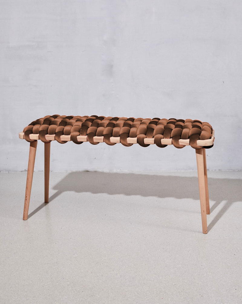 Acorn Velvet Woven Bench