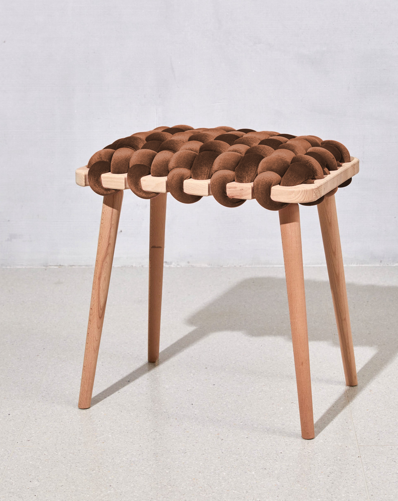 Acorn Velvet Woven Stool