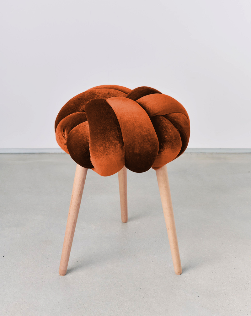 Copper Velvet Knot Stool- 30% OFF