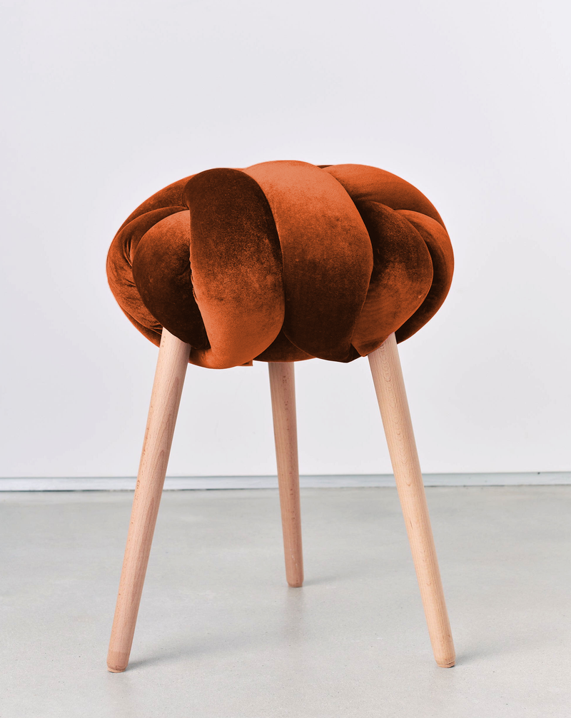 Copper Velvet Knot Stool- 30% OFF